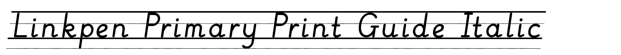 Linkpen Primary Print Guide Italic image